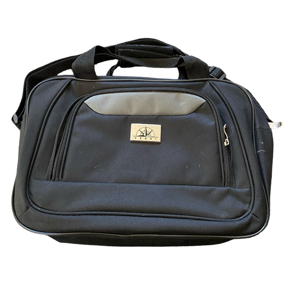Verdi Black Travel Bag, 15” x 4” 10”